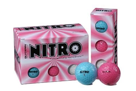 Nitro Nitro Glycerin Golf Balls (Pack of 12, Multi Colors) Athletics ...