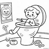 Potty Training Fun Coloring Page 18420 14534 sketch template