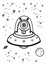 Cute Alien Outer Space coloring Page  Download Print Or Color Online sketch template