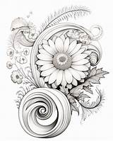 Premium Photo  Spiral Coloring Page In Black And White sketch template
