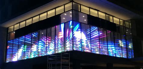 New Full Color HD LED Display Screen Programmable Window Glass Curtain Transparent P4 P8 P10 ...
