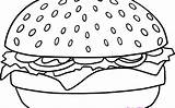 Burger Coloring Pages King Dog Hot Printable Fries Playinglearning  sketch template