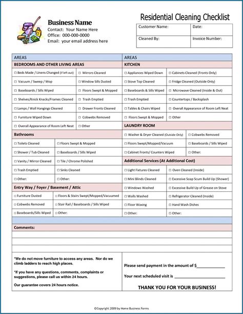 Explore Our Example of Commercial Cleaning Checklist Template for Free ...