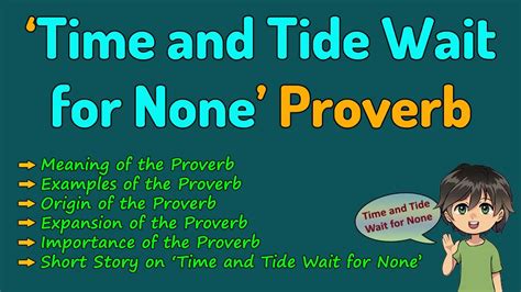 'Time and Tide Wait for None' - Proverb in English - YouTube