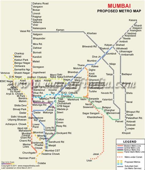 Proposed Mumbai Metro Map Mumbai Map, Mumbai Metro, Delhi Metro, Google Tricks, Metro Map, India ...