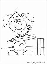 Cartoon Character Playing Cricket Game  Free Printable Coloring Pages sketch template
