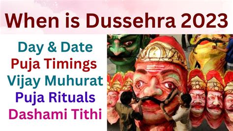 Dussehra 2023: When Is Dussehra In 2023 | Vijayadashami 2023 Date | Durga Puja 2023 | Dashara ...