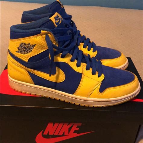 Jordan Shoes | Jordan Retro 1s Laney | Color: Blue/Yellow | Size: 9 | Jordans for men, Jordan ...