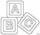 Kolorowanka Bloki ABC  Kolorowanki Dla Dzieci Do Druku sketch template