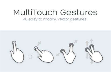 40 Vector MultiTouch Gestures — Medialoot