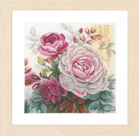 Pink Rose From Lanarte - Flowers & Gardens - Cross-Stitch Kits Kits - Casa Cenina