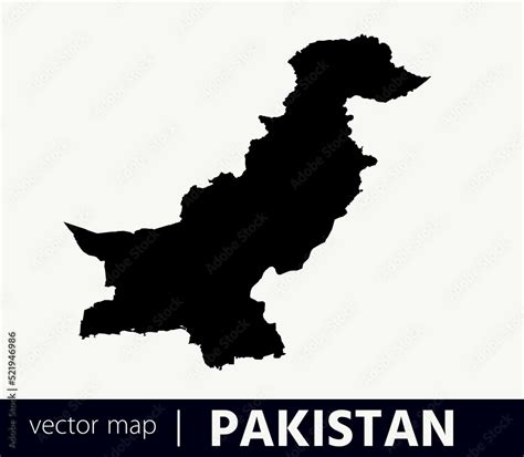 High Detailed Vector Map - Pakistan Stock Vector | Adobe Stock