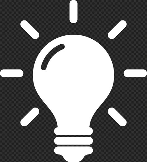 PNG White Light Bulb Idea Icon Symbol | Citypng