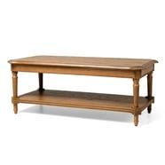 Vista Round Coffee Table in Distressed Hickory/Stone - Walmart.com