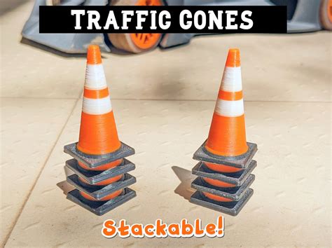Traffic cones - Stackable design by rambros | Download free STL model | Printables.com