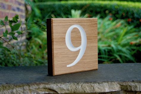 Wooden House Number Signs | MakeMeSomethingSpecial.com