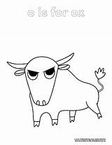 Ox Coloring Page sketch template