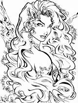 Poison Ivy Coloring Pages Free sketch template