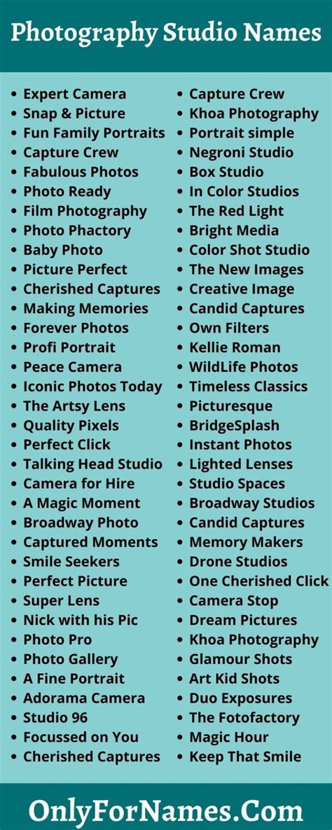 Photography Studio Names & Photography Business Names Ideas [2021]