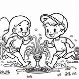Sprinkler Sketch Coloring Page sketch template