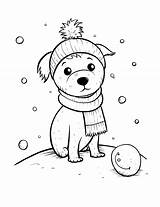 Simple Winter Scene Coloring Pages sketch template