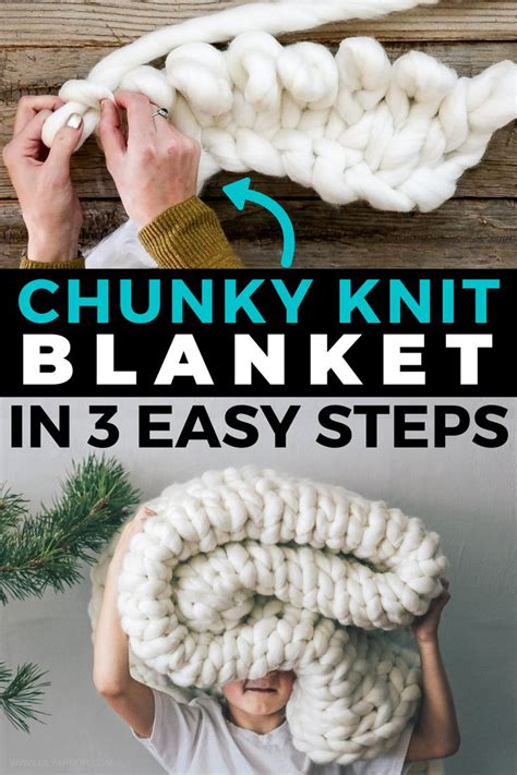 Chunky Knit Blanket DIY - Find out how to Chunky knit a Throw Blanket In 3 Easy Steps | Chunky ...