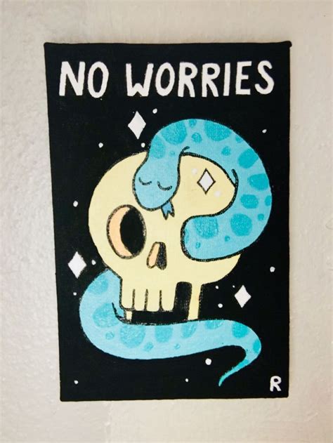 No worries | Hippie painting, Trippy painting, Halloween canvas art