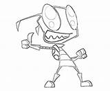 Invader Zim Printable Coloring Pages  Home sketch template