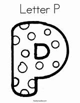 Letter P Coloring Page sketch template