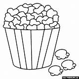 Popcorn Box Coloring Page Sketch sketch template