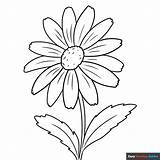 Daisy Flower Coloring Page  Easy Drawing Guides sketch template