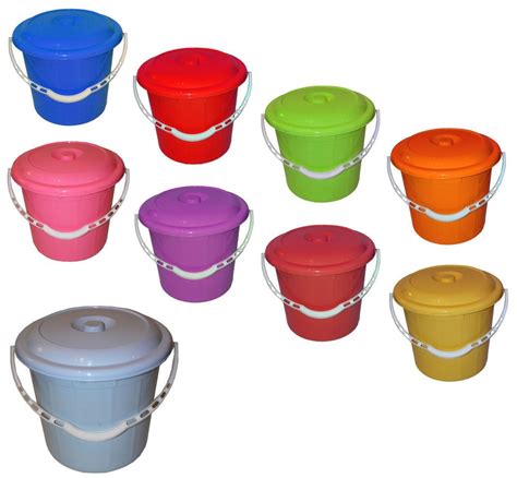 Small Large Plastic Bucket With Lid Carry Handle Storage Container Tub Box Caddy in 2021 ...