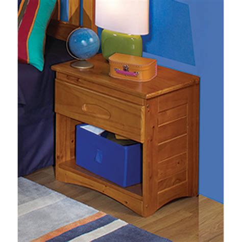 American Furniture Classics 1-Drawer Nightstand, Honey Finish - Walmart.com