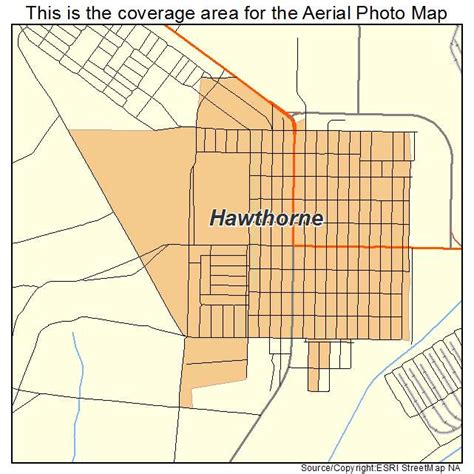 Aerial Photography Map of Hawthorne, NV Nevada