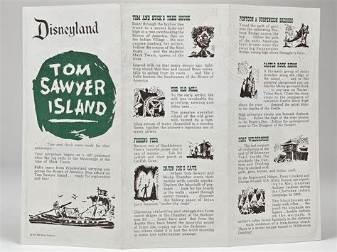 Explorer's Map of Tom Sawyer Island in Frontierland, Disneyland, U.S.A. | Disneyland