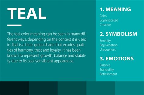 10 Meanings of Color Teal: Symbolizes Calmness and Relaxation – CreativeBooster