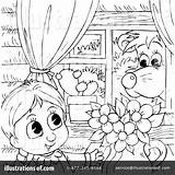 Coloring Page Clipart 101685  Illustration By Alex Bannykh sketch template