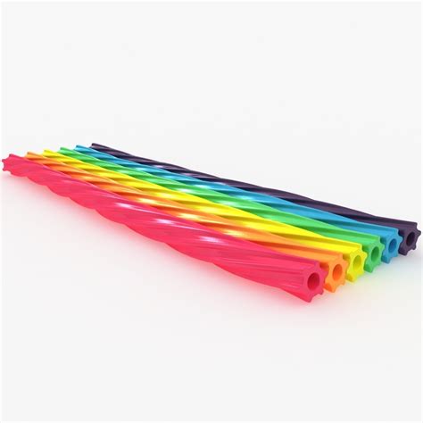 3d model twizzlers rainbow