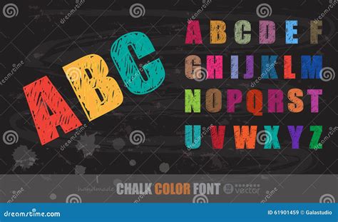 Handwritten chalk font. stock illustration. Illustration of orange ...