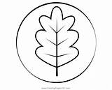 Oak Leaf Coloring Page For Kids  Free Leaves Printable Pages sketch template