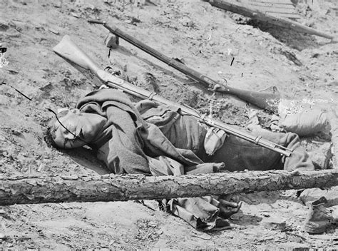 The Chubachus Library of Photographic History: The Body of a Confederate Soldier in a Trench in ...