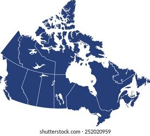 Canada Map Stock Vector (Royalty Free) 252020959 | Shutterstock