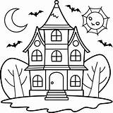 Free printable haunted House coloring Pages For Kids  Coloring Fun Zone sketch template