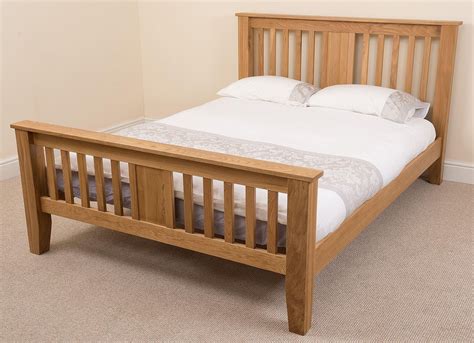 Boston Solid Oak 4ft6 Bed and Mattress Sets | Modern Furniture Direct