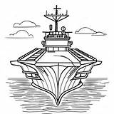 Aircraft Carrier At Sea Coloring Page  Pagescom sketch template