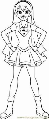 Supergirl Coloring Page For Kids  Free DC Super Hero Girls Printable sketch template