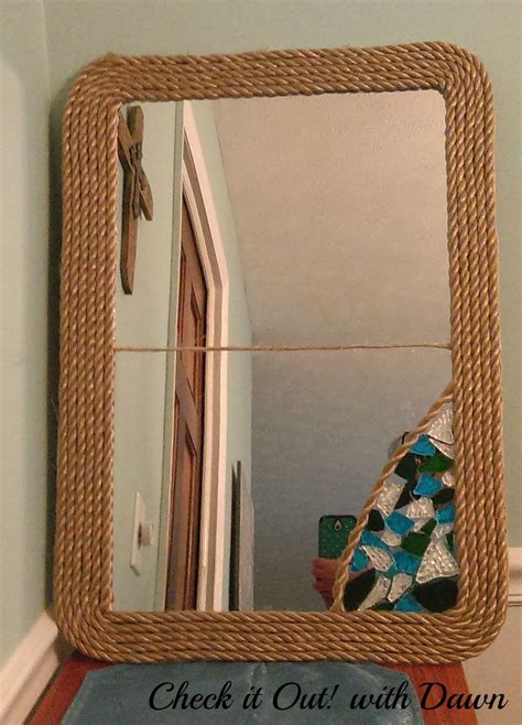 Check it Out! with Dawn: Make it Monday - DIY Rope Framed $1 Mirrors