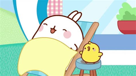 Cute Molang gifs😂🤣 | Molang, Cute bunny cartoon, Cute gif