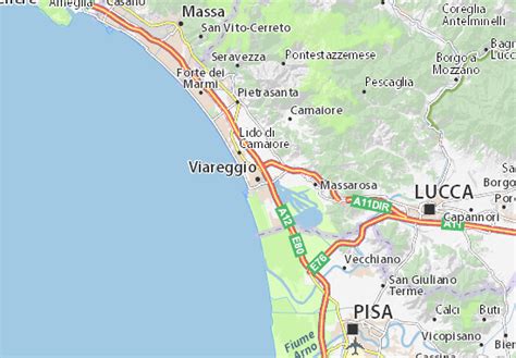 MICHELIN Viareggio map - ViaMichelin