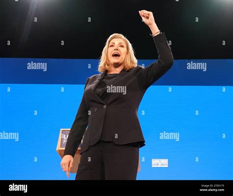 Leader of the House of Commons Penny Mordaunt delivers a speech during ...